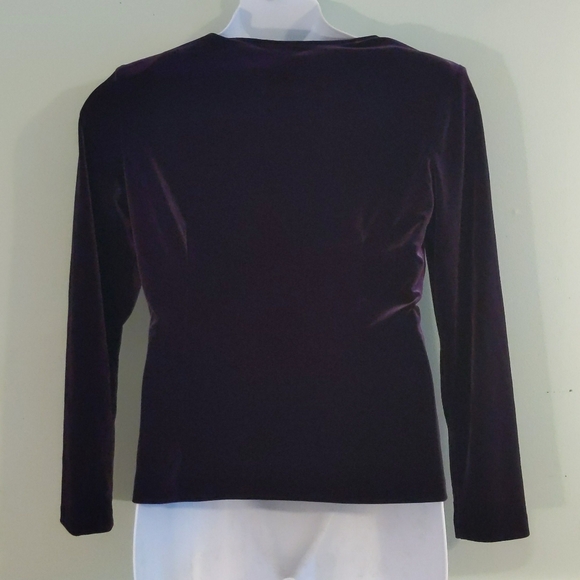 Purple Velvet Vintage Plus Size Shirt - Picture 3 of 5